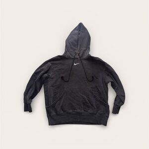Nike Women's Black Oversized Hoodie Sweater Size S